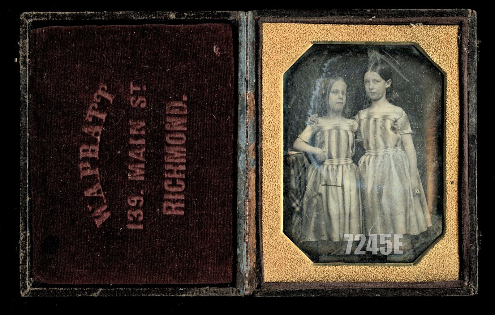 *ON HOLD* 1/4 1840s Dag of Sisters Died Consumption Virginia Photographer PRATT