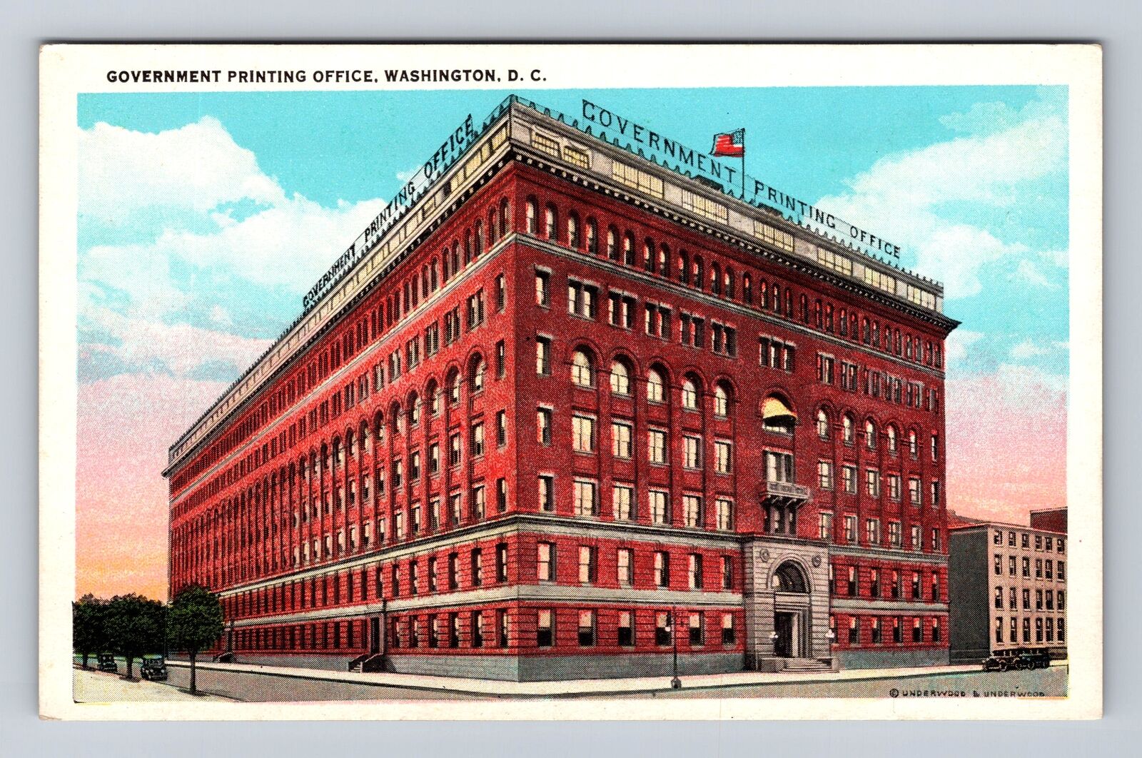 Washington D.C. Government Printing Office Building, Antique Vintage Postcard