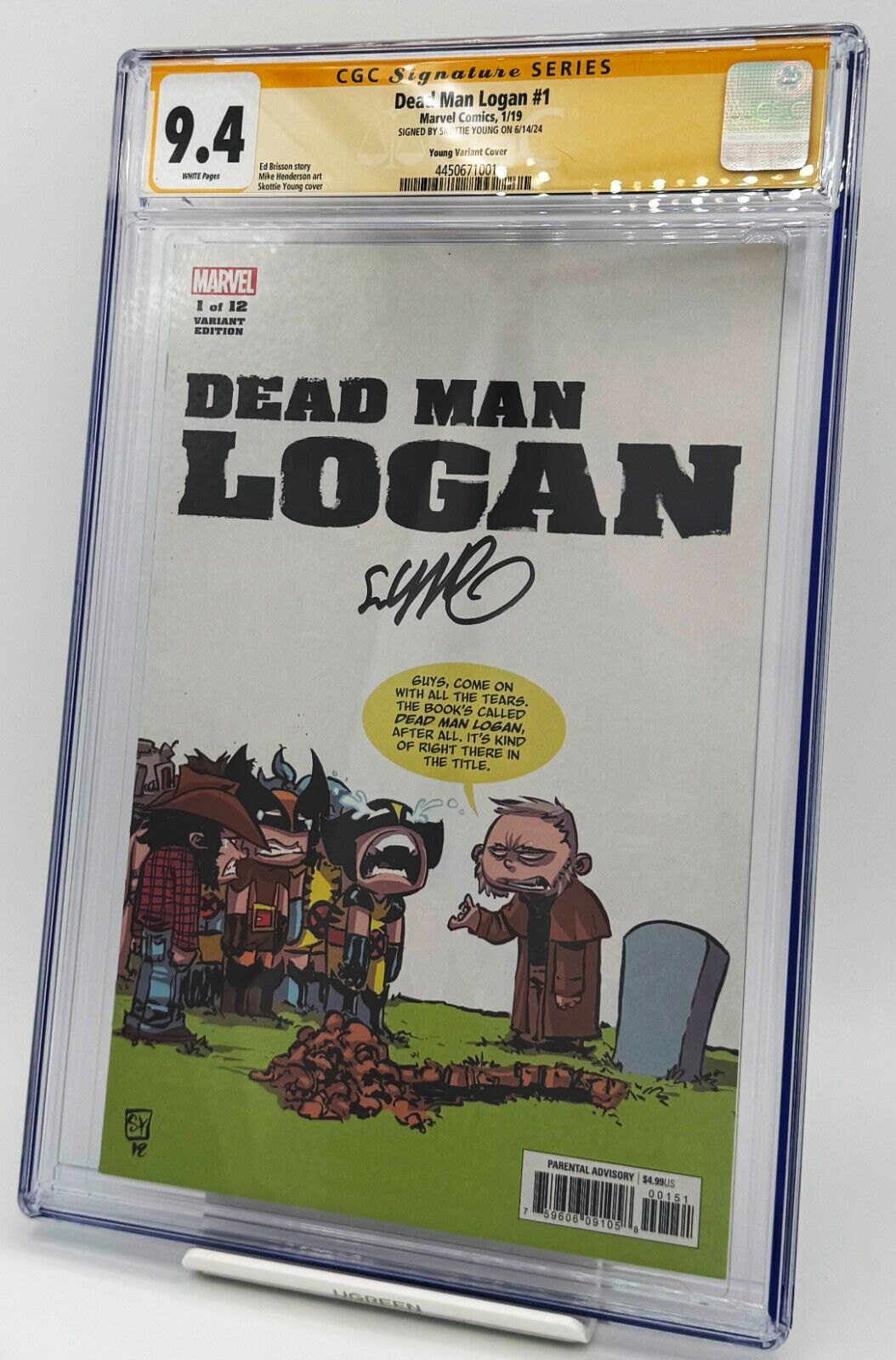 Dead Man Logan #1 signed by Skottie Young, NEW SLAB CGC Signature Series 9.4