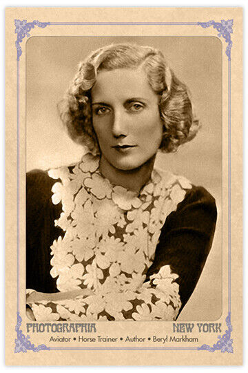 BERYL MARKHAM Aviation Pioneer Royal Scandal Adventuress Photo Cabinet Card Repr