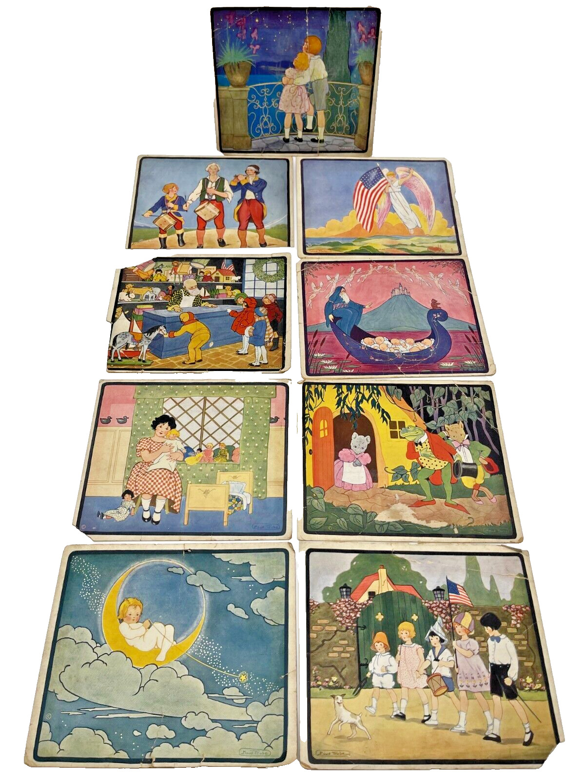 9 Vintage 1923 Song Cards Little Tots Records Frameable Artwork Classic-A-17