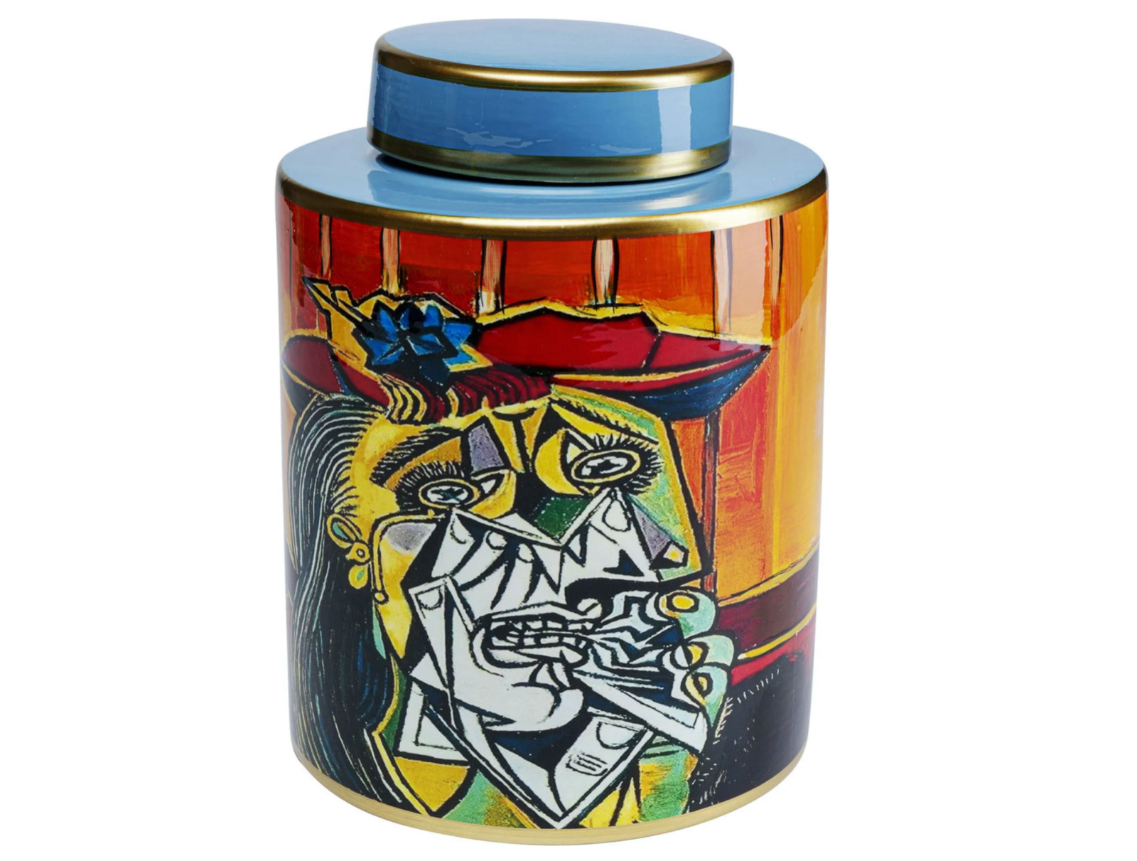 Porcelain Decorative Jar Graffiti Art Hand Painted Home Decor Interior Accent
