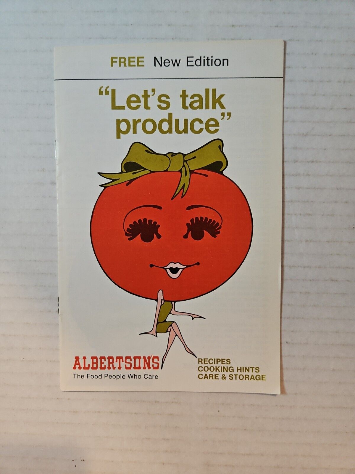 Vintage Albertson’s Let’s Talk Produce Recipes Cooking Hints Booket
