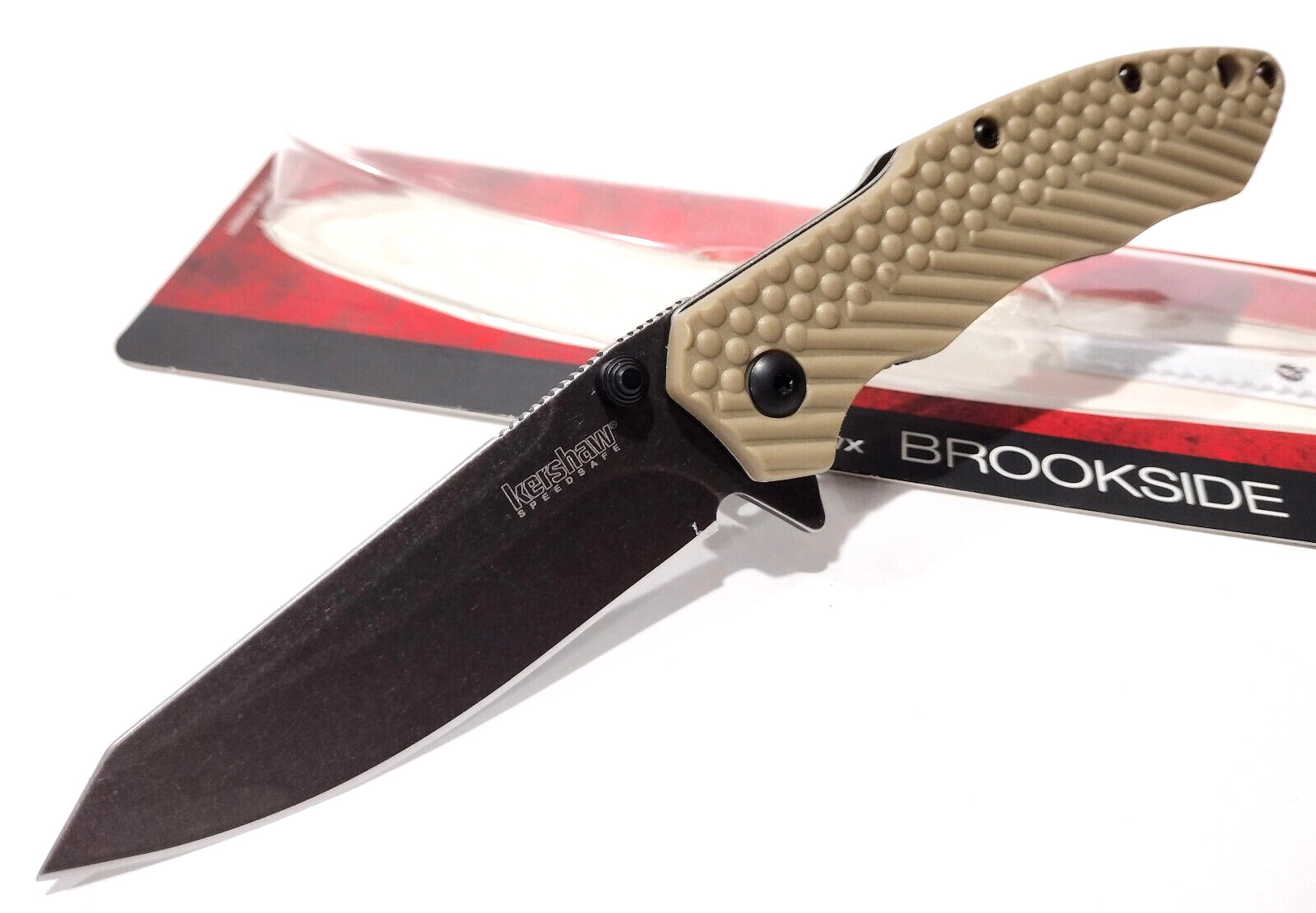 KERSHAW KS1308 Tan Brookside Spring Open Assisted Tactical Folding Pocket Knife