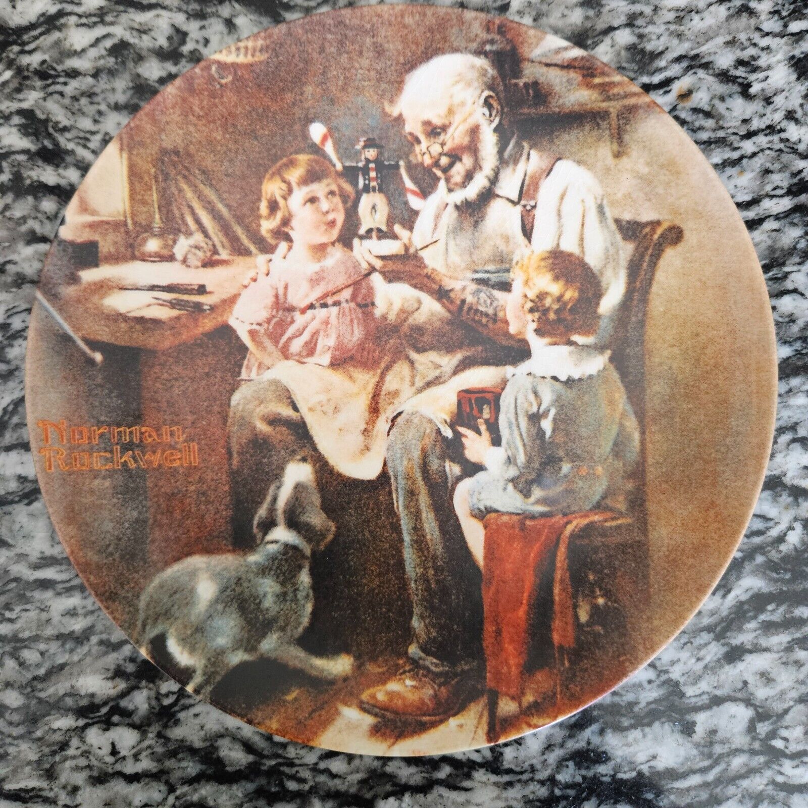 Norman Rockwell-“The Toy Maker” Collector Plate 1977 Limited Edition Knowles