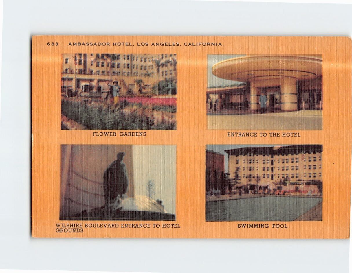 Postcard Views in Ambassador Hotel Los Angeles California USA