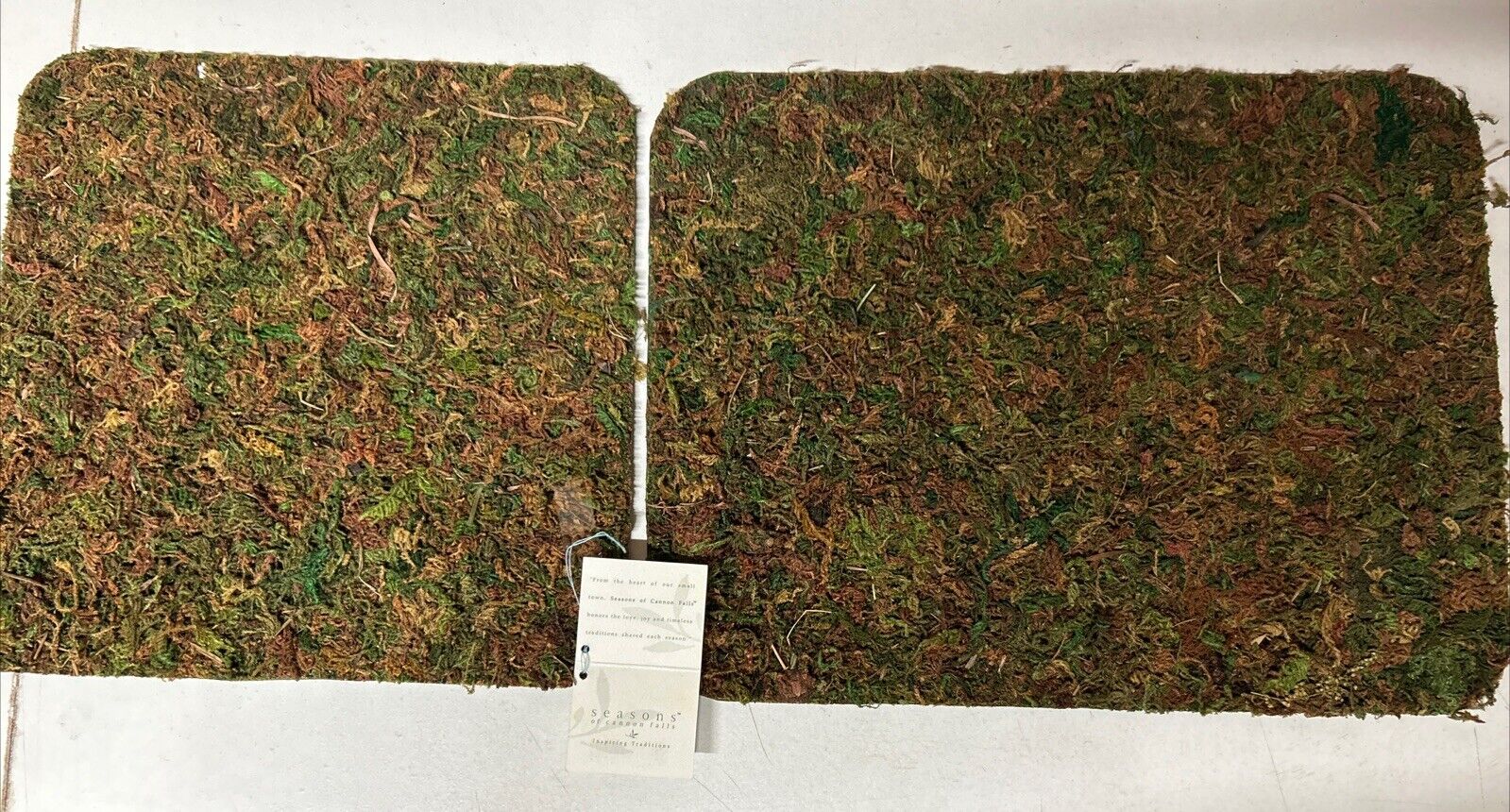 Set Of Two Seasons of Cannon Falls Display Grass Mats For Creepy Hollow Decor