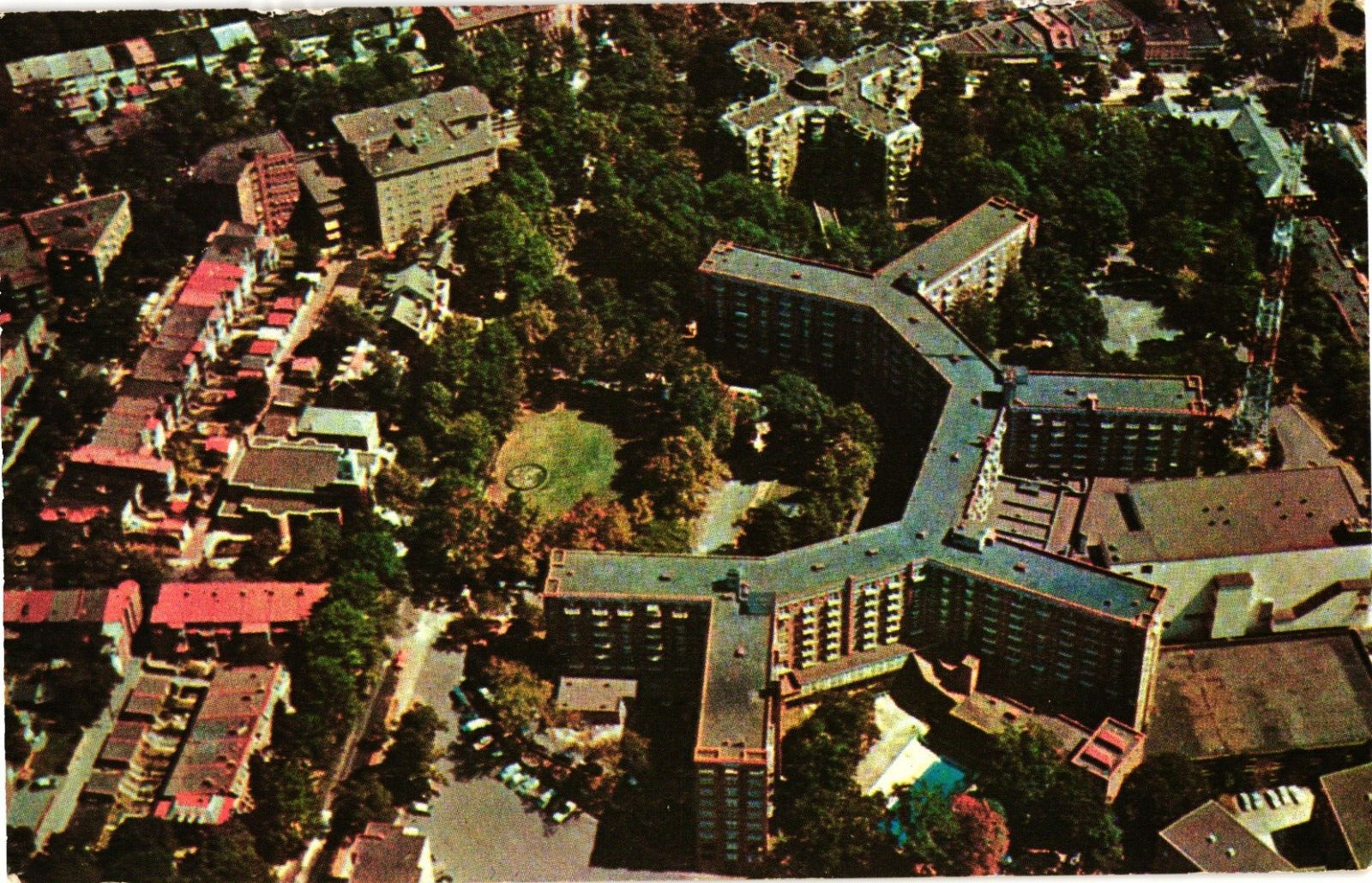 The Sheraton Park Aerial View Washington DC Unused Postcard 1960s