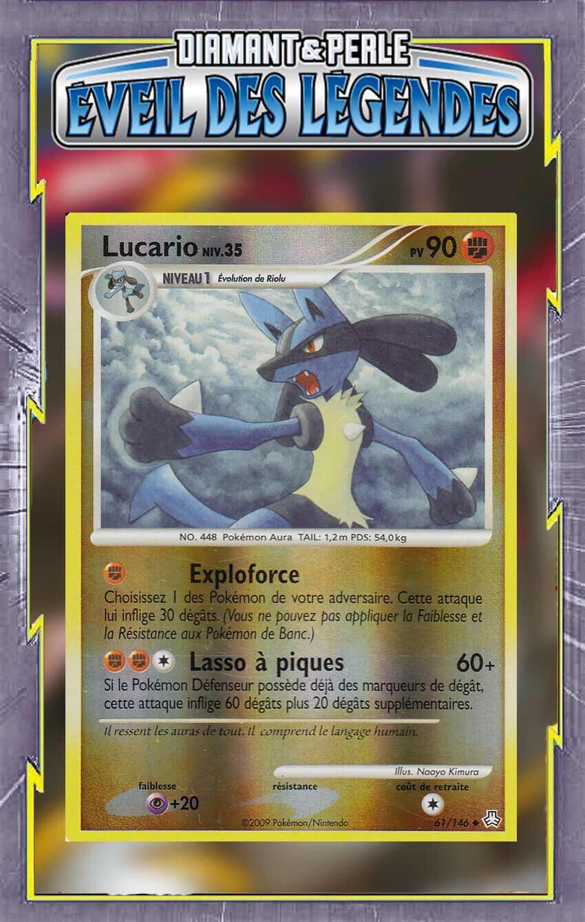 Lucario Reverse - DP06:Awakening of Legends - 61/146 - French Pokemon Card