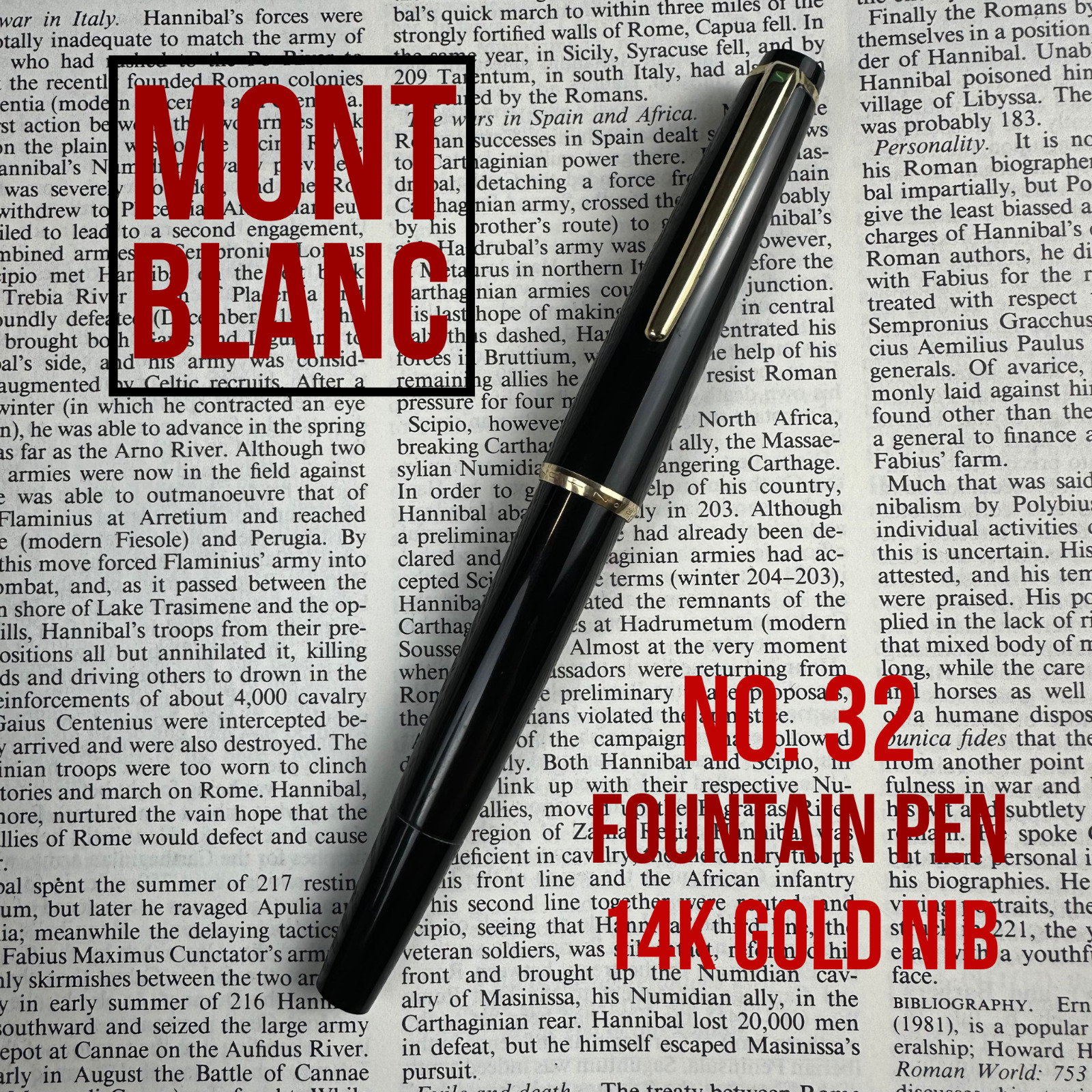 1960s Montblanc 32 Fountain Pen with 14K Gold Nib - Excellent Piston Filler