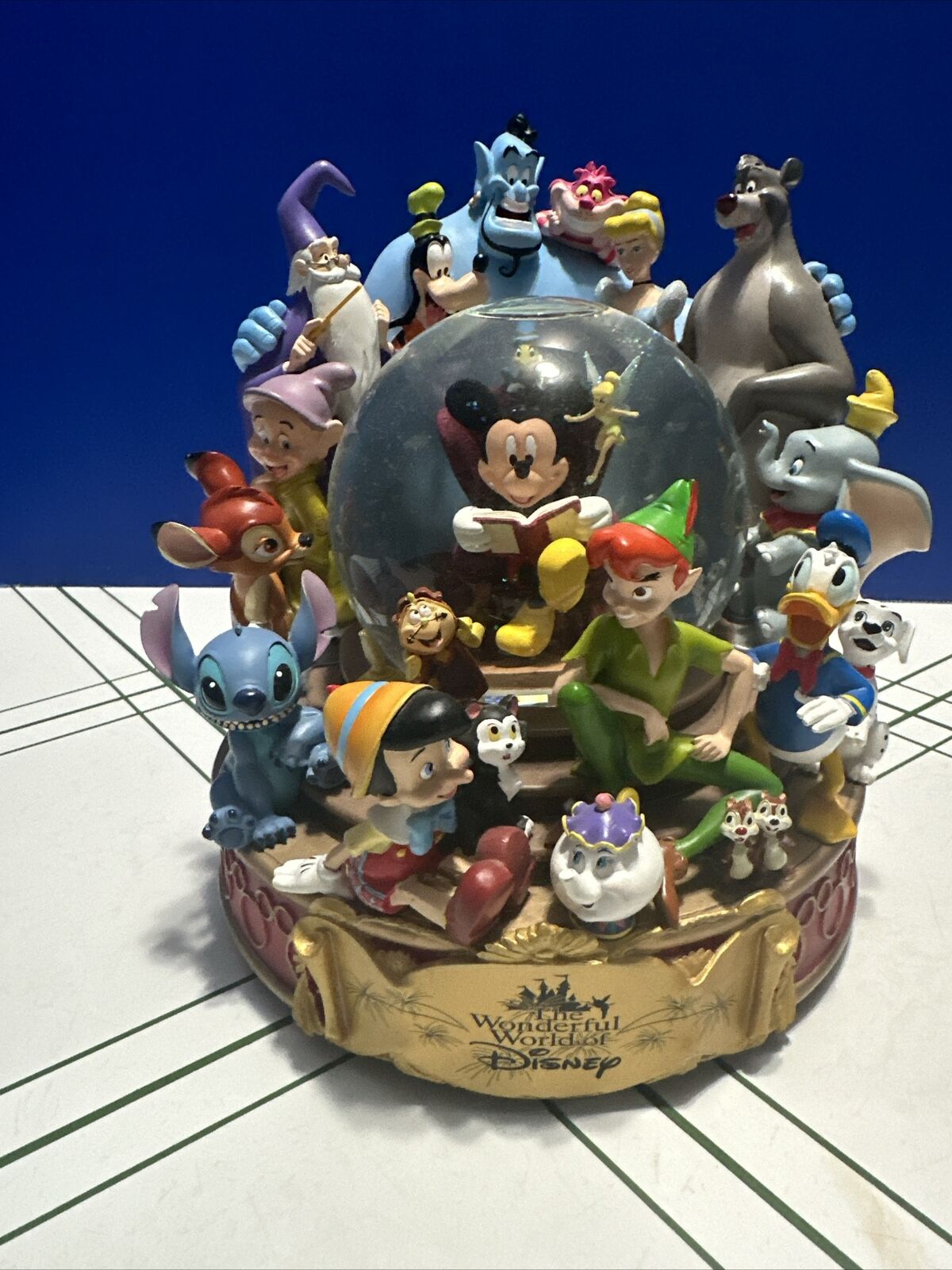 Wonderful World of Disney Snow Globe Animated When You Wish Upon a Star *READ*