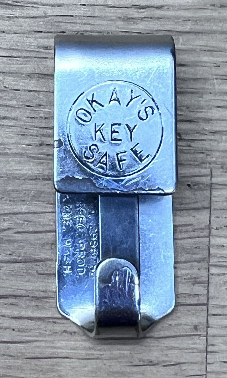 OKAY’S KEY SAFE Belt Split Ring Keychain Holder Hill Spec Prod Spokane Vintage