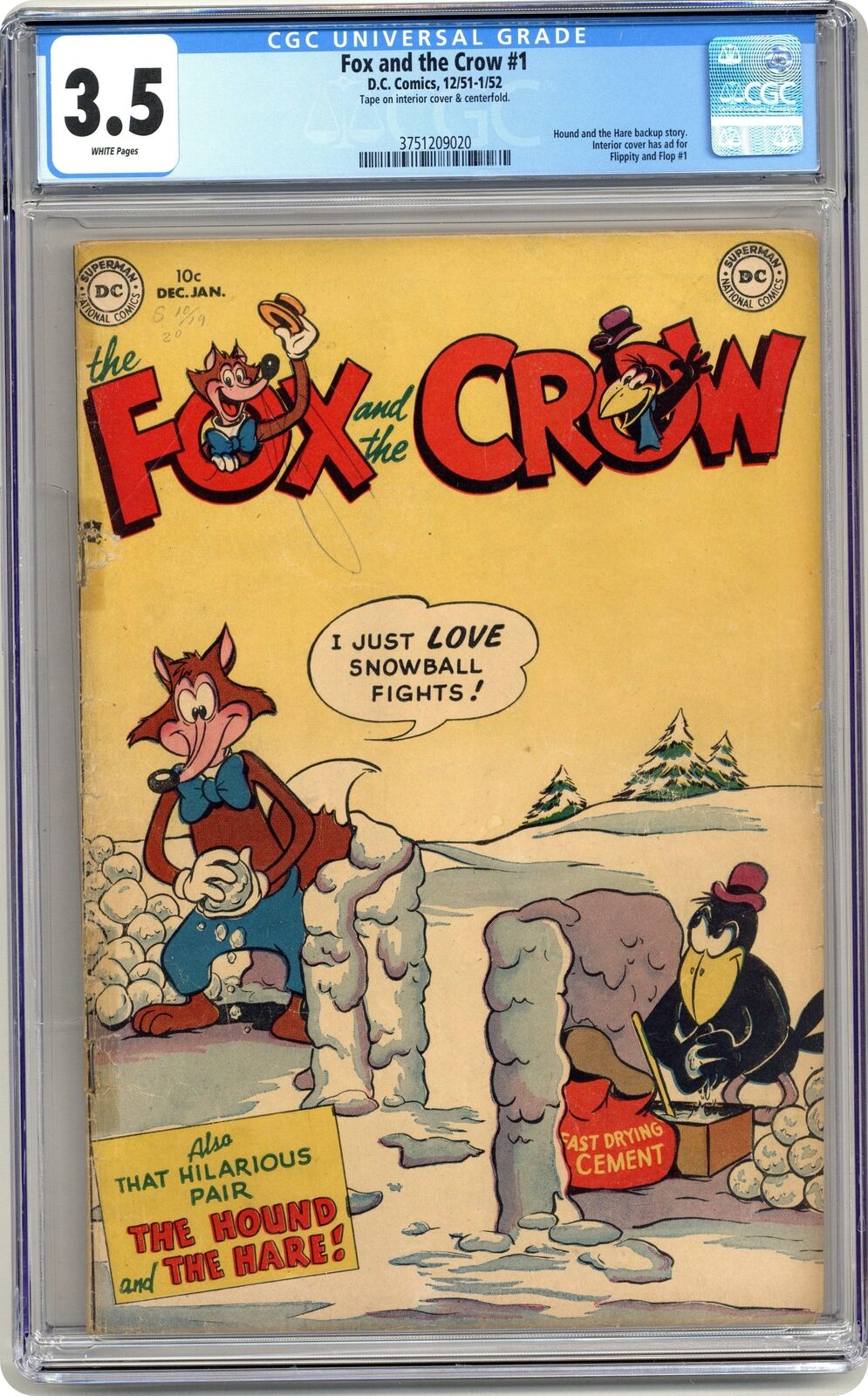 Fox and the Crow #1 CGC 3.5 1951 3751209020