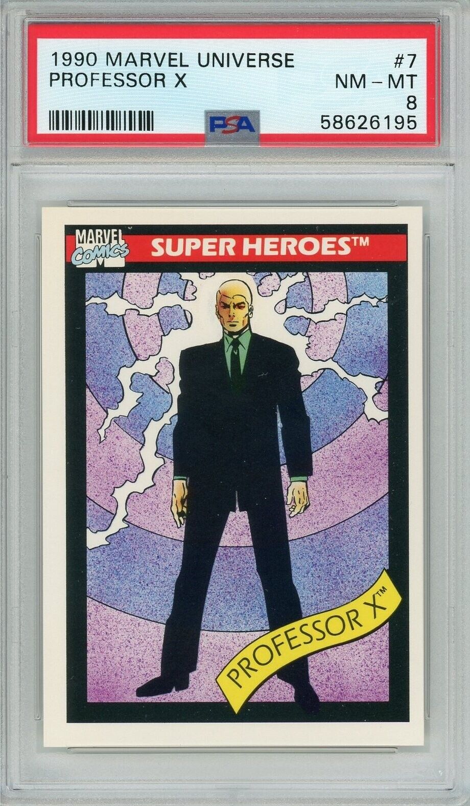 1990 Marvel Universe #7 Professor X PSA 8