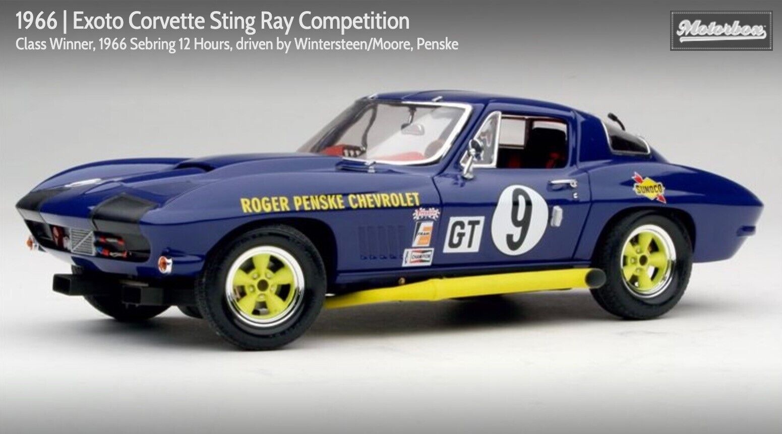 Corvette Diecast Car Exoto 1:18 | 1966 Stingray Competition #MTB00073 NEW