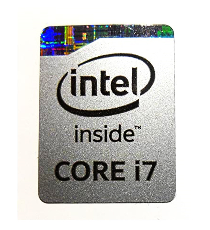 50PCS  Intel Core i7 Silver Sticker Case Badge Genuine USA Lot Wholesale OEM