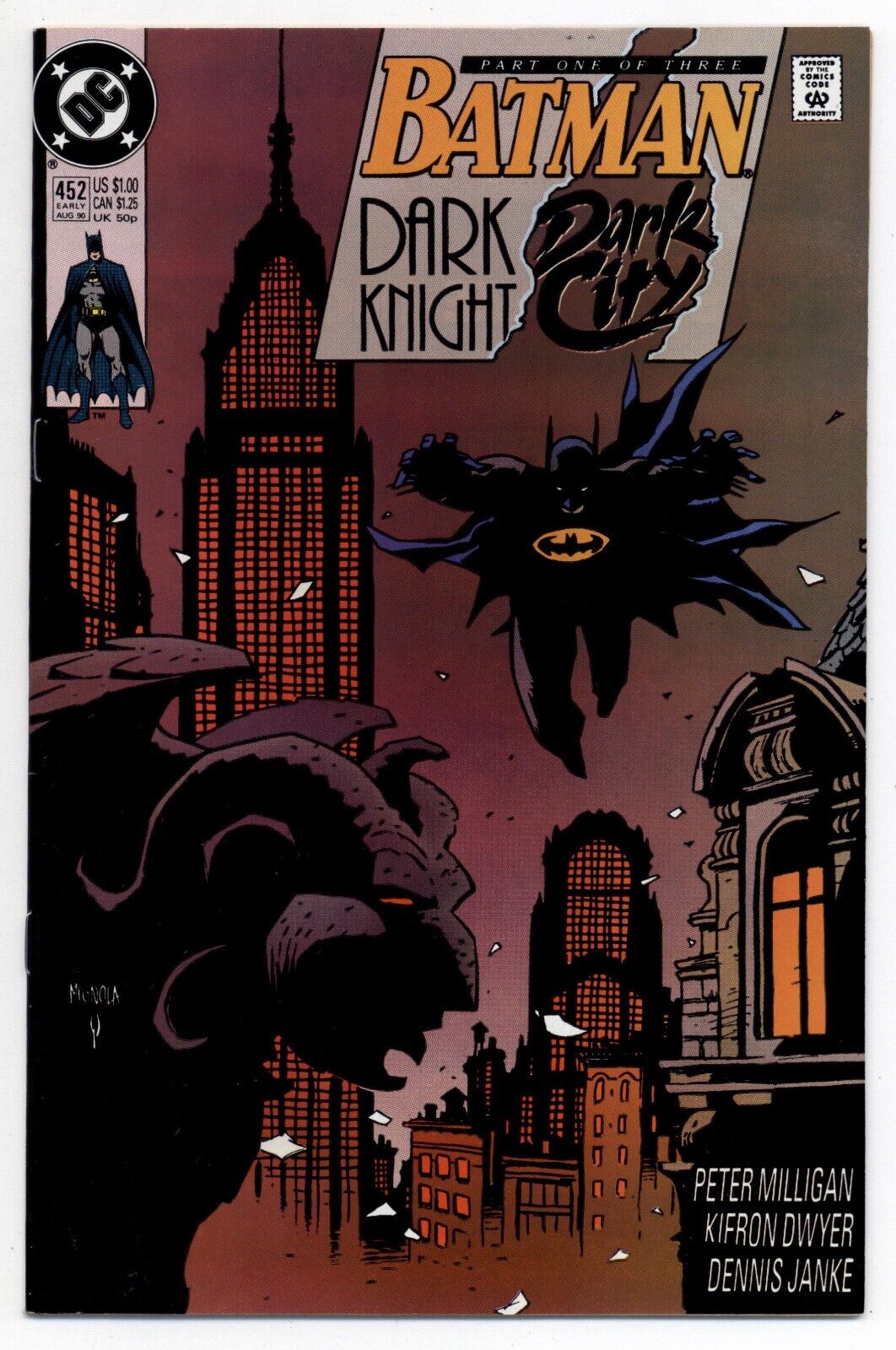 Batman #452 Dark Knight Dark City Pt. One DC 1990 We Combine Shipping