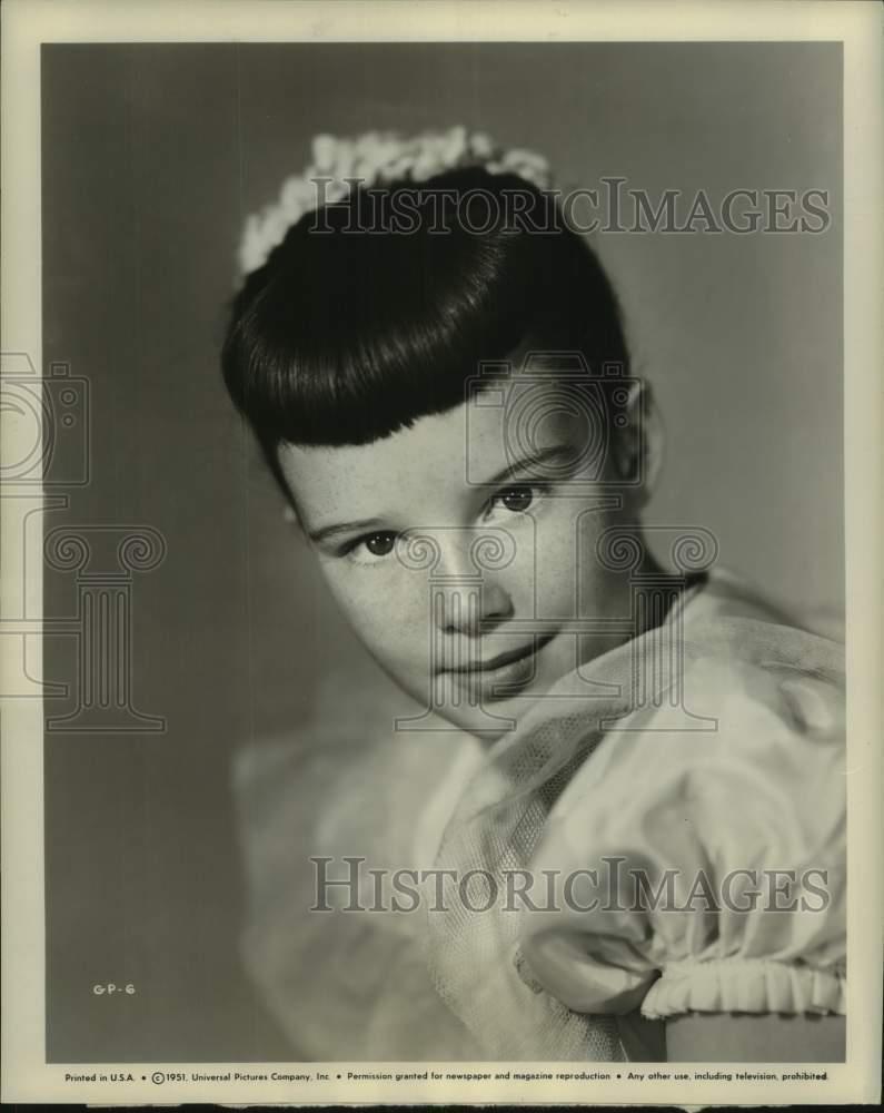1951 Press Photo Gigi Perreau, child actress by Universal-International