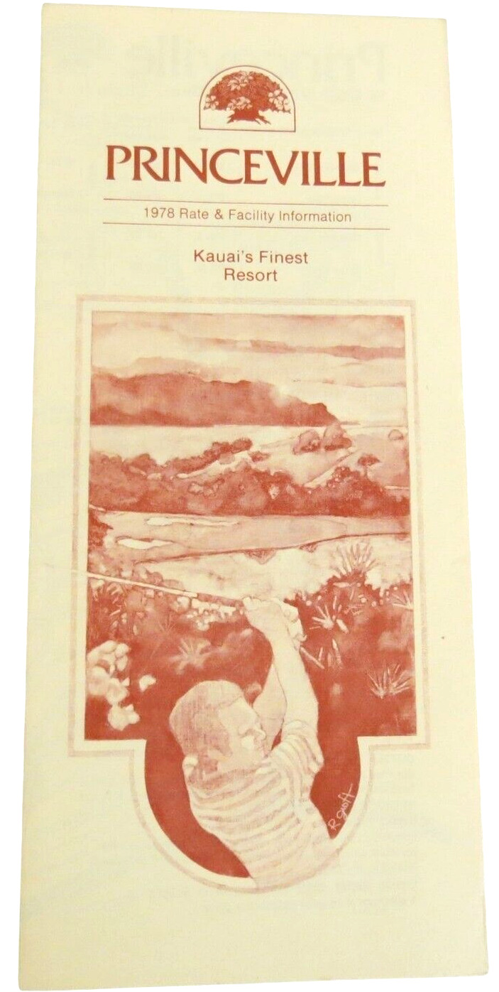 Princeville Kauai\'s Finest Resort Hawaii 1978 Rate & Facility Information Advert