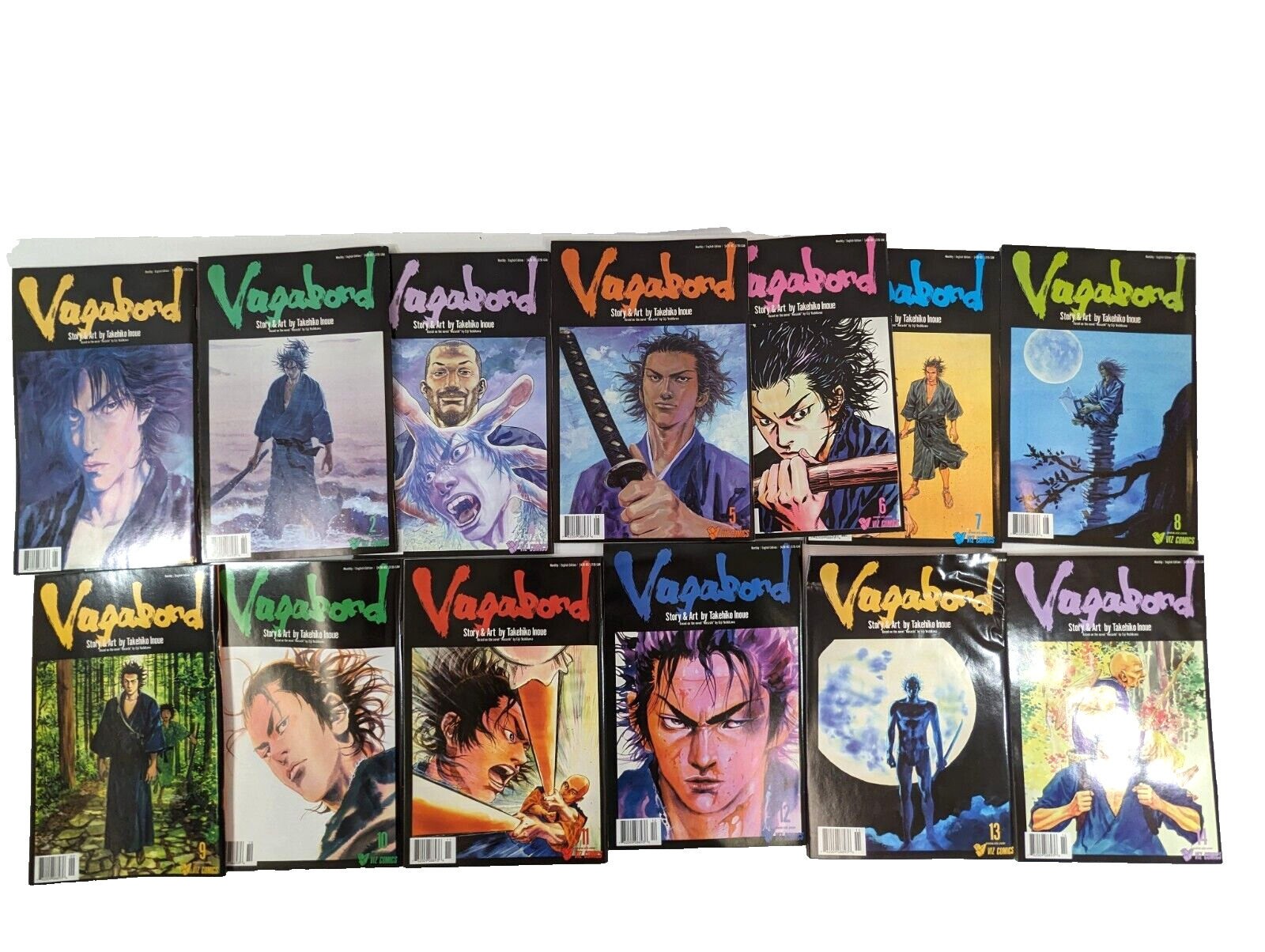 Vagabond #1-2 4-15 (Viz, 2001-02) Lot of 14 Comic Books Manga Inoue Mostly NM