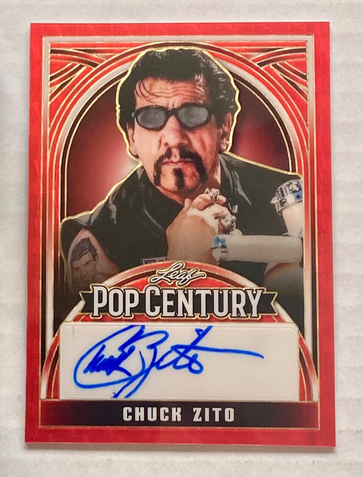 2024 Leaf Metal Pop Century  - Chuck Zito Red Flood 1/1 - Sons of Anarchy - Auto