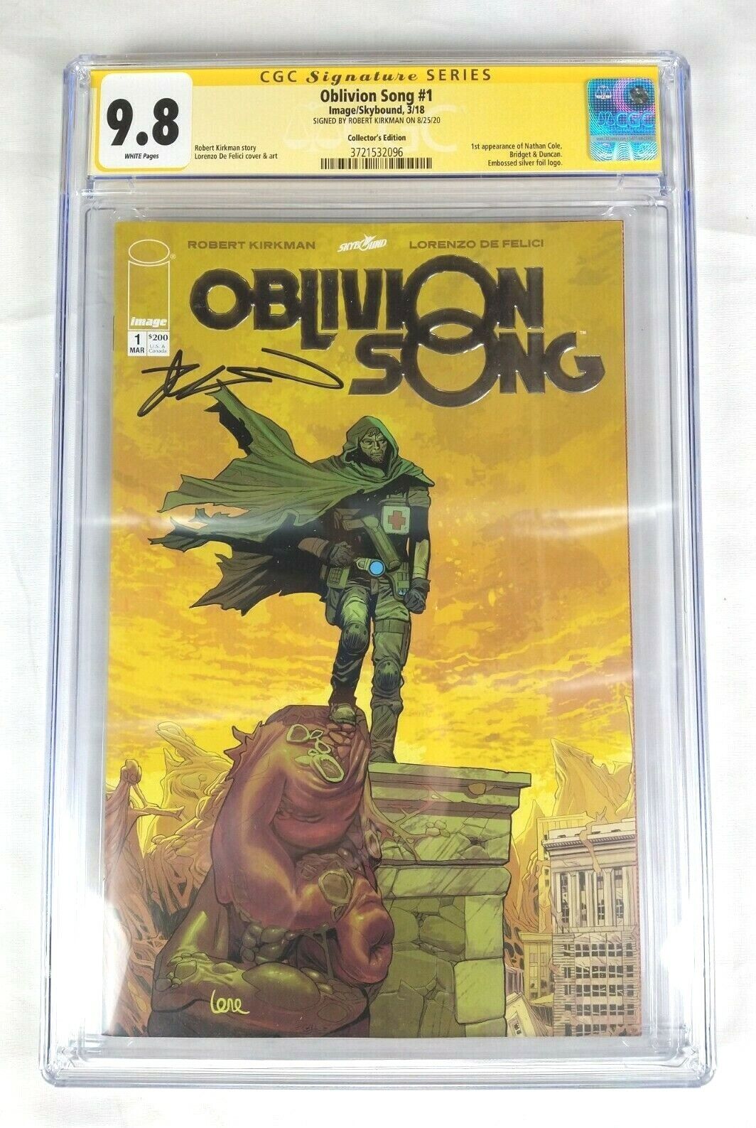 Oblivion Song #1 (2018 Image) Collectors Edition Comic CGC 9.8 Kirkman SIGNED