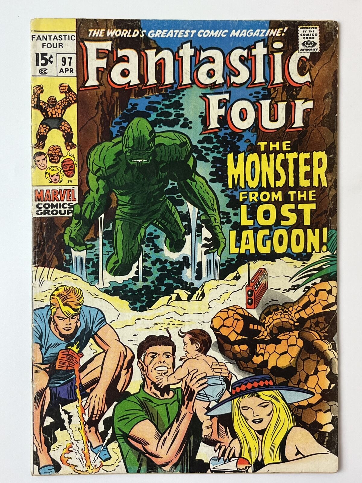 Fantastic Four #97 (1970) 1st cover app. Franklin Richards as a baby in 4.5 V...