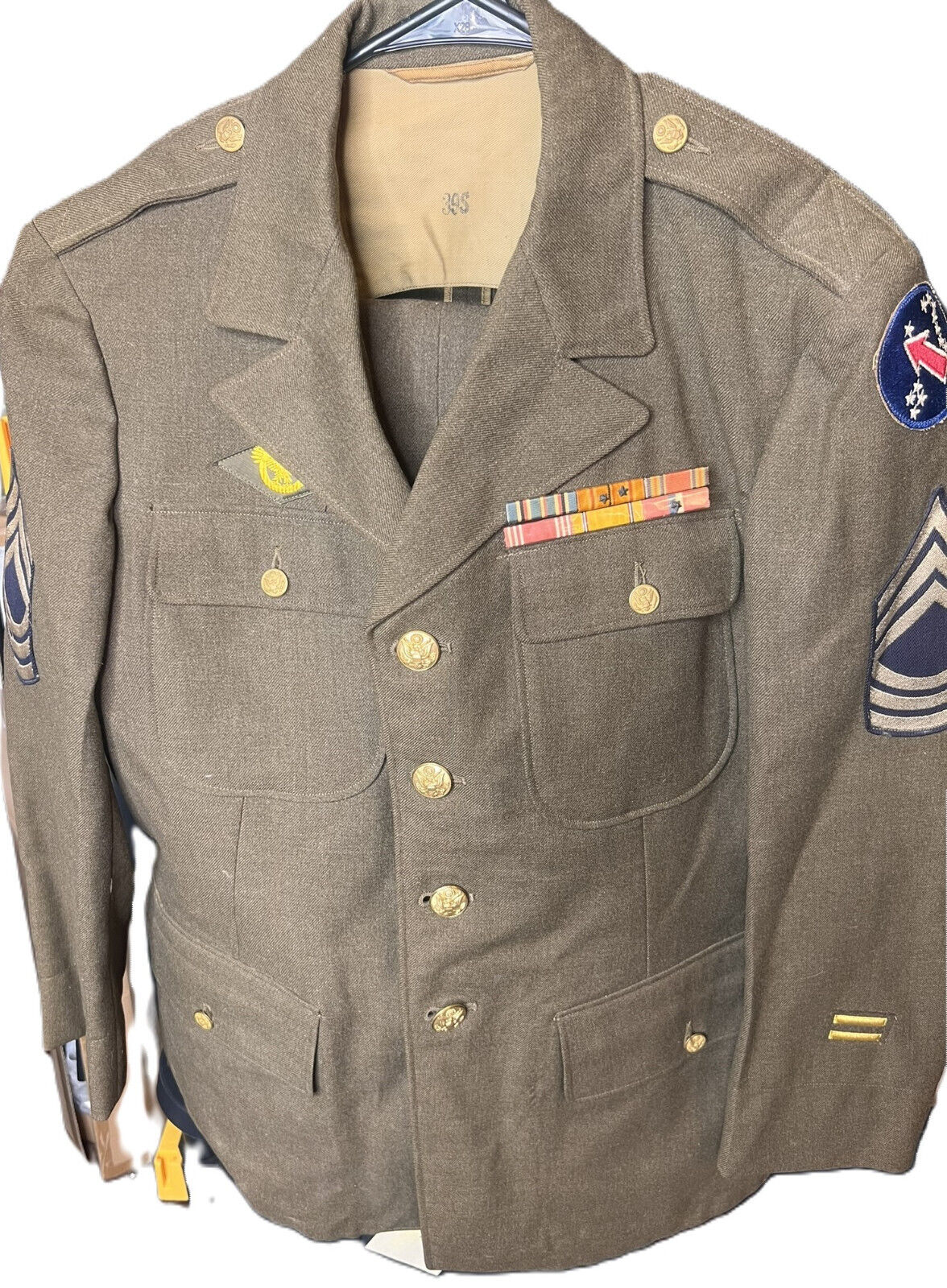 WW2 US 4 Pocket Jacket Tunic & Pants Army Forces Western Pacific - 39S/W34/L35