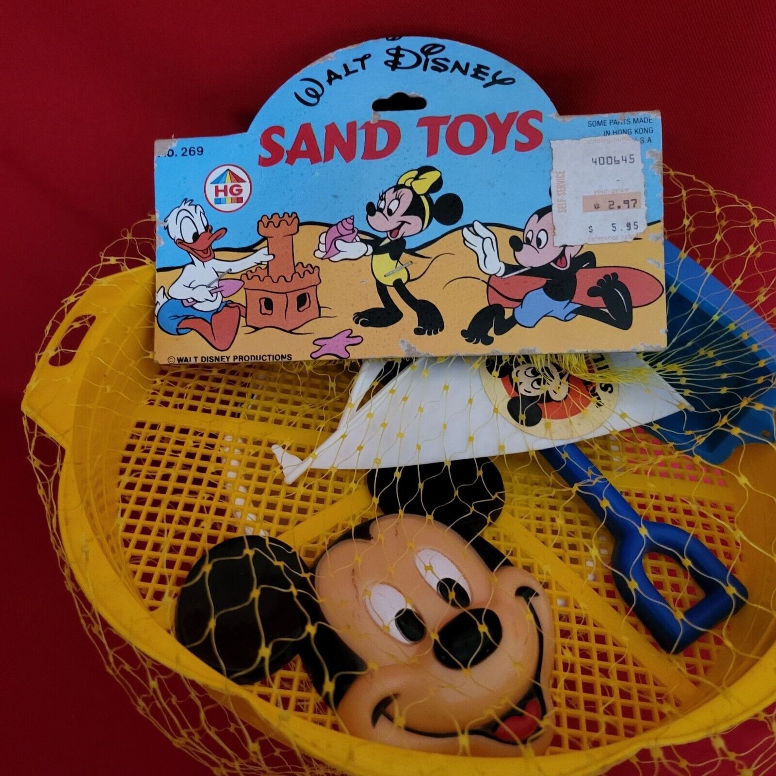 Vintage Walt Disney Mickey Mouse Sailing Sand Toys 1986 5 Pieces