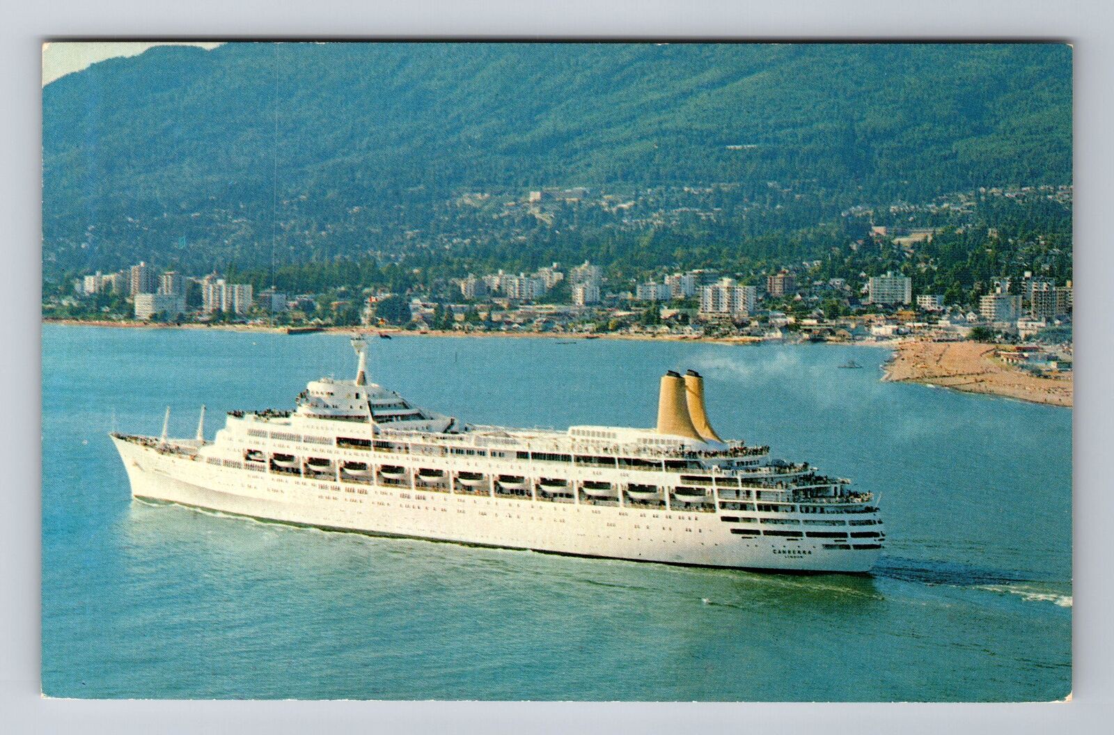 West Vancouver- British Columbia, MV Canberra, Antique Souvenir Vintage Postcard