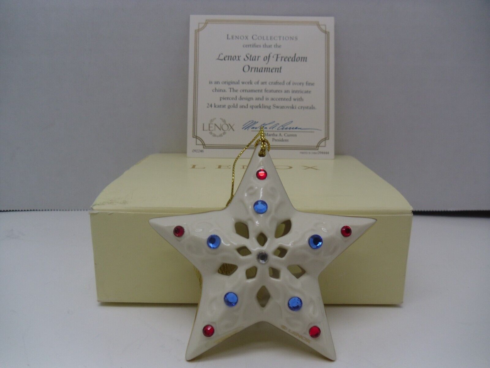 Lenox Ornament Star of Freedom Jeweled Ornament NIB