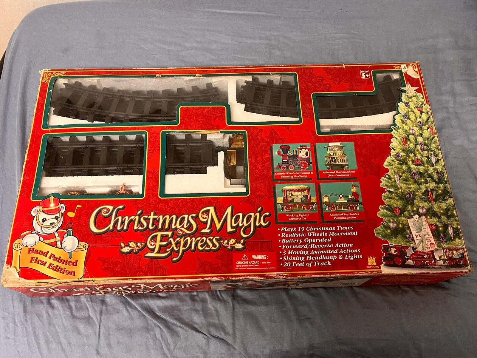 Christmas Magic Express Train Set 1996 Complete Hand Painted Tested Working VTG