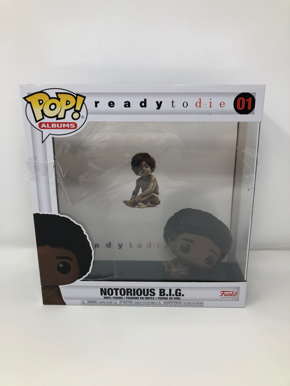 Funko POP Famous Covers Albums Notorious B.I.G:Ready to die #1 DAMAGED
