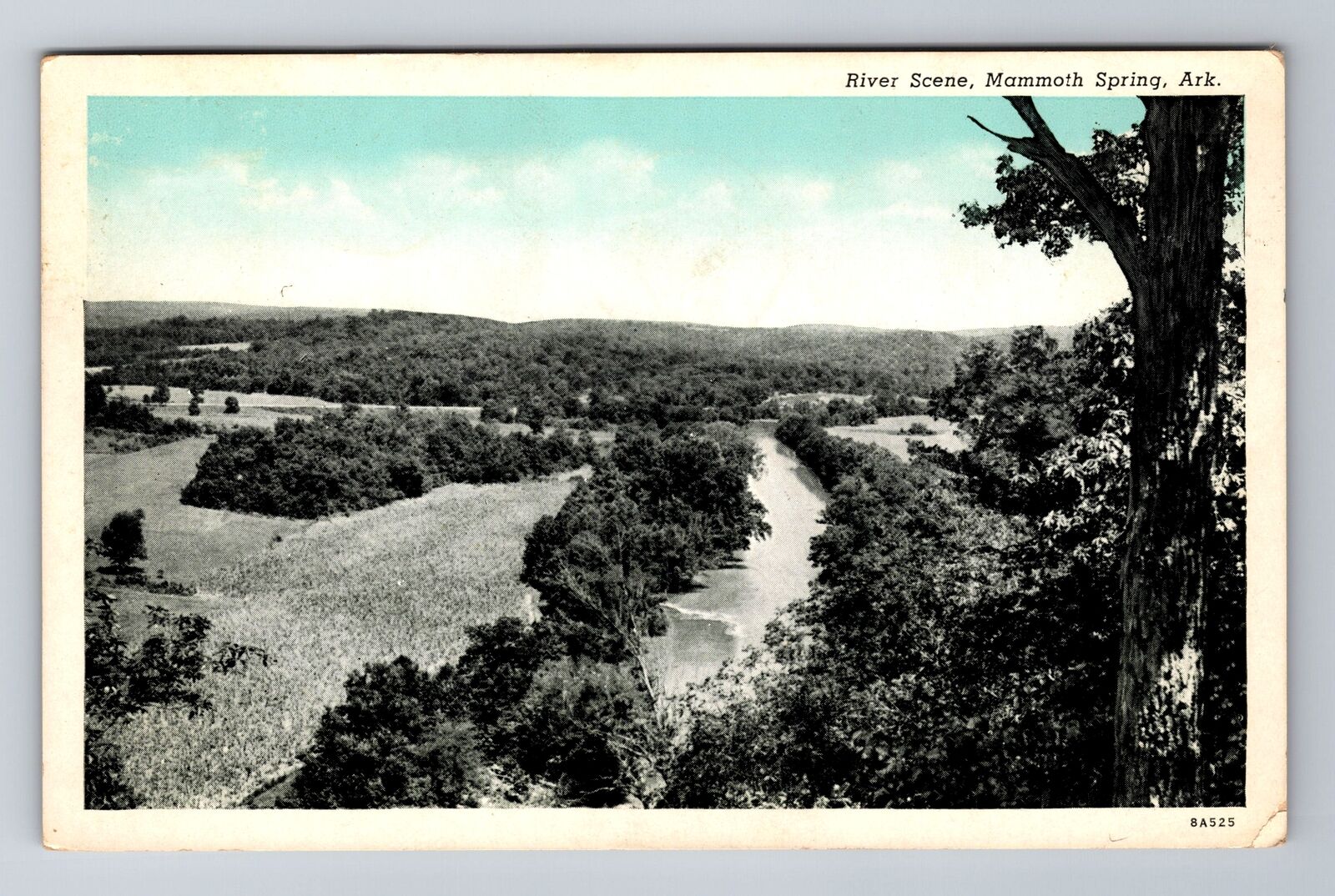 Mammoth Spring AR-Arkansas, River Scene, Antique, Vintage c1942 Postcard