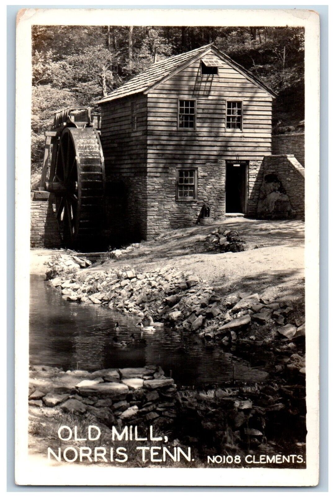 Norris Tennessee TN Postcard RPPC Photo Old Mill c1940\'s Unposted Vintage