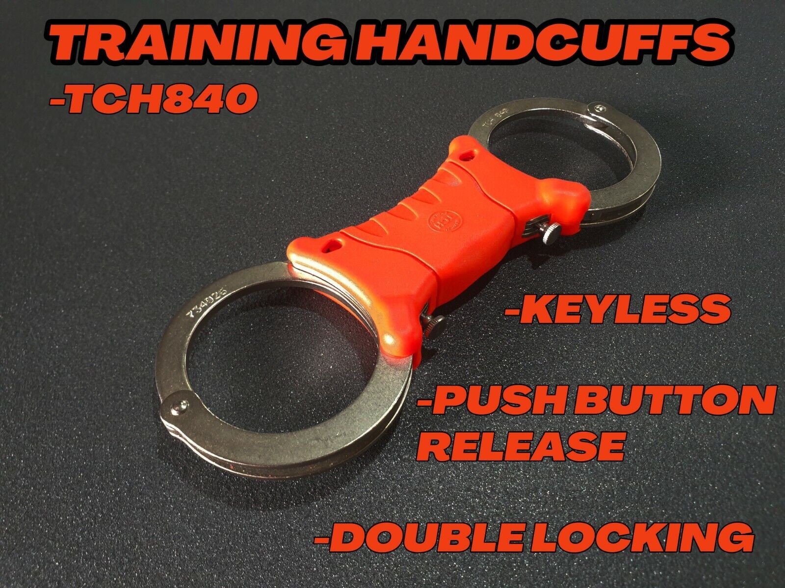 Police Push Button Keyless Training rigid Handcuffs BDSM self bondage restraints