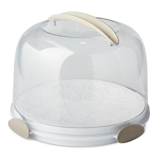 Better Homes & Gardens Round Cake Carrier with Clear Plastic Cover, 13\