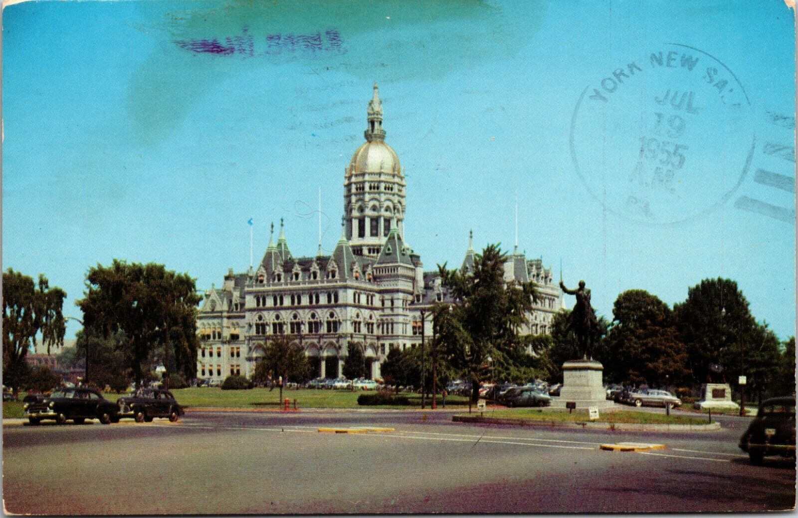 Postcard Hartford Connecticut State Capitol  - Posted 1955