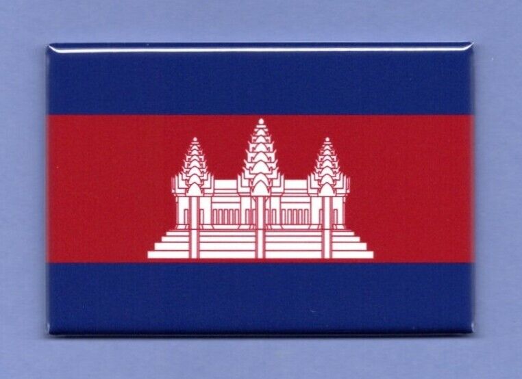 CAMBODIA *2X3 FRIDGE MAGNET* FLAG BANNER NATIONAL SYMBOL DESIGN COLOR COUNTRY