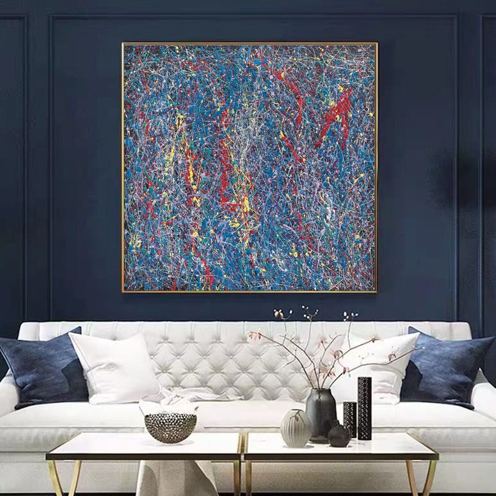 Sale Abstract Caribbean Red 40H X 40W Framed Canvas Giclee Winford $695 Now $395