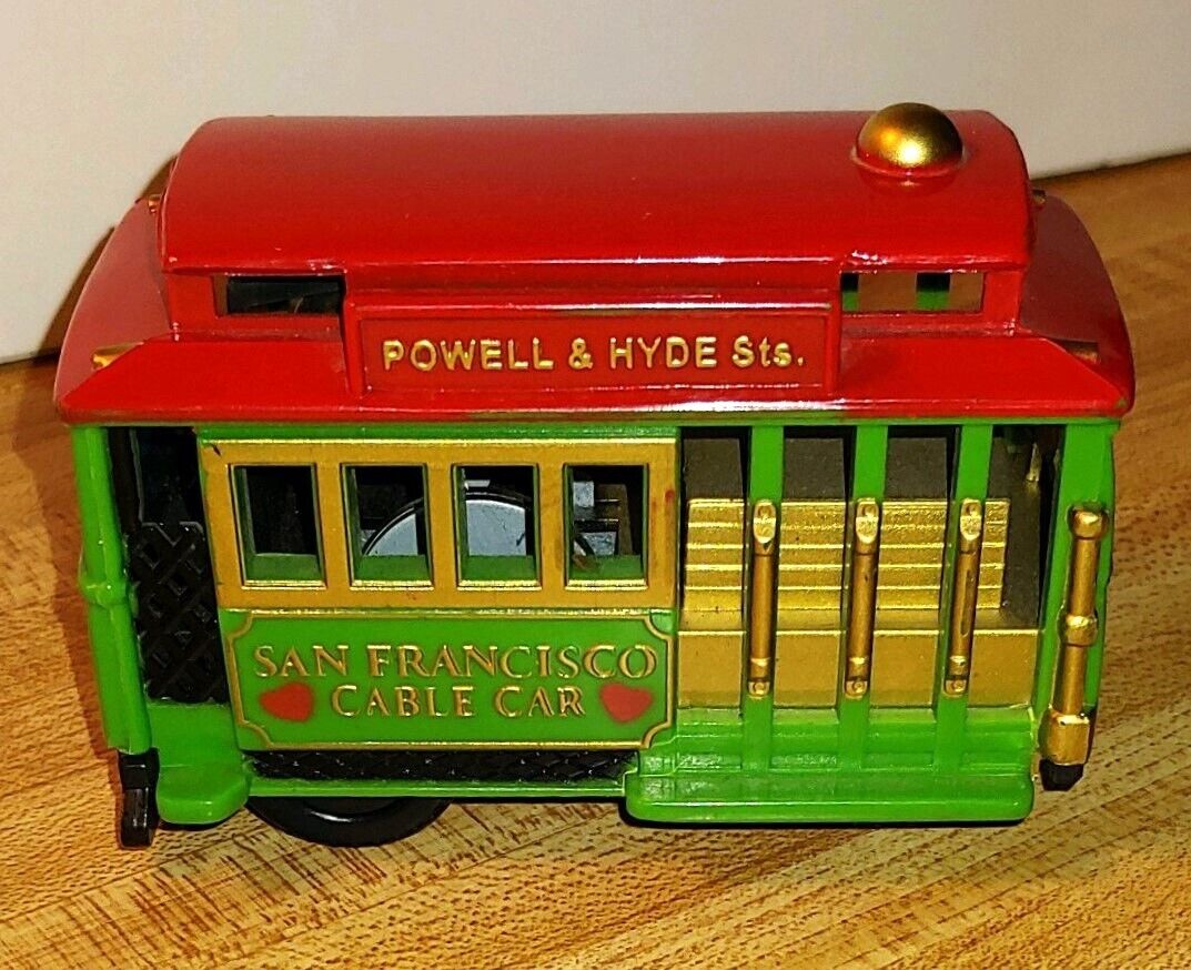 Vintage San Francisco Powell & Hyde Line Cable Car with Bell-Friction Toy