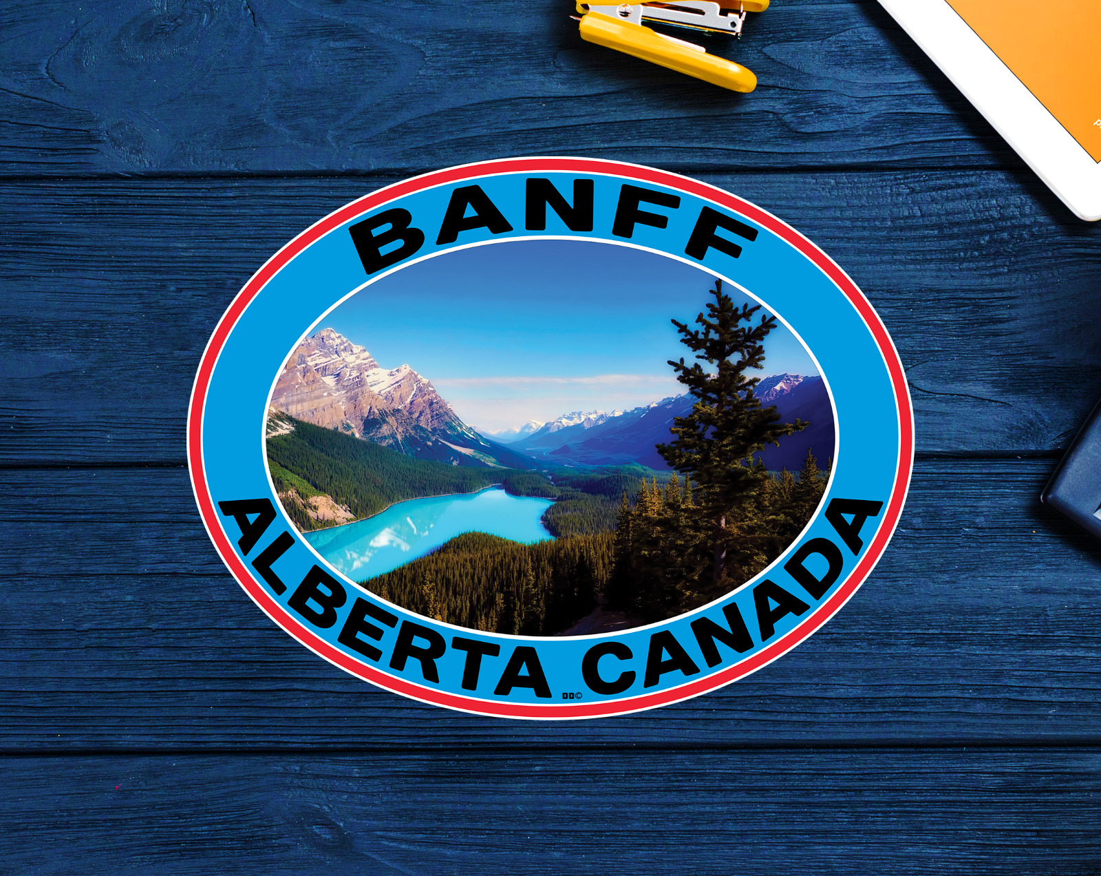 Banff Alberta Canada Ski Sticker Decal 3.9\