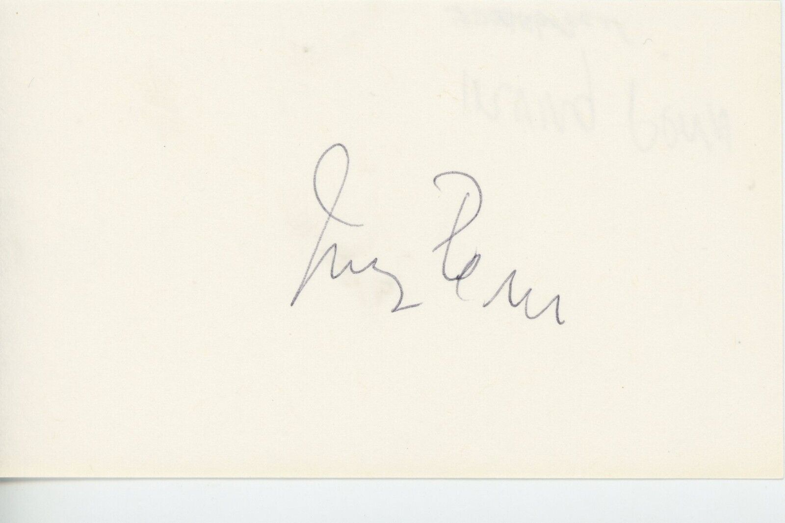 Famed Photographer Irving Penn and his autograph