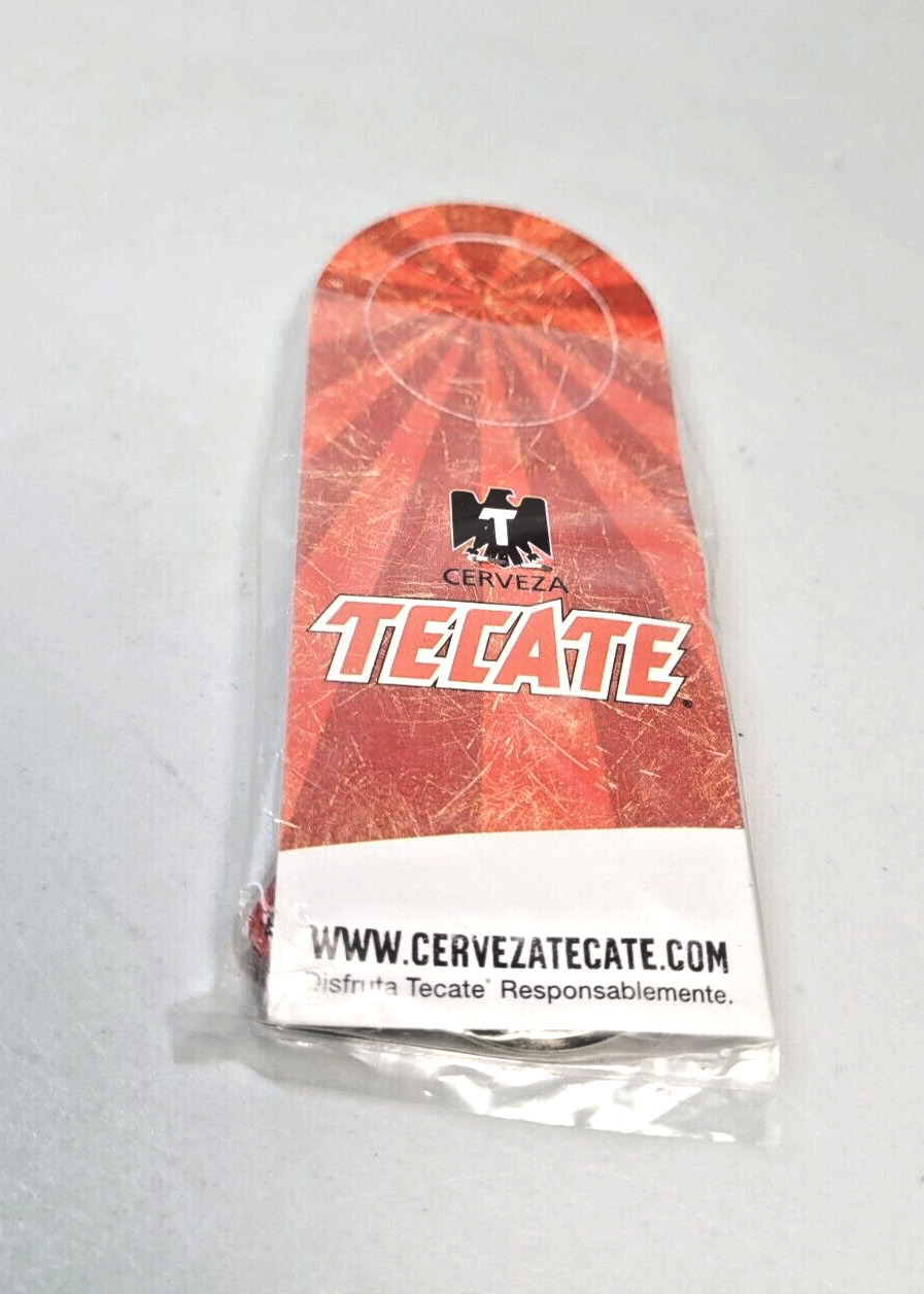 TECATE Keychain Bottle Opener - Brand New Red and White