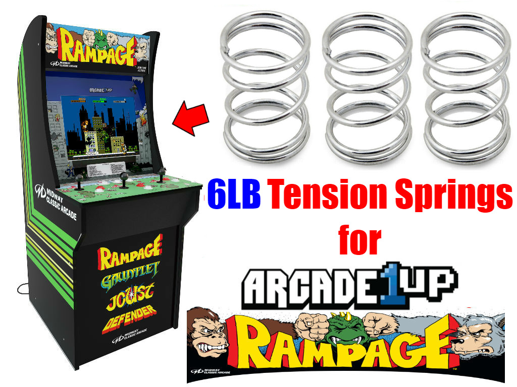 Arcade1up Rampage - 6LB Tension Springs UPGRADE (3pcs)