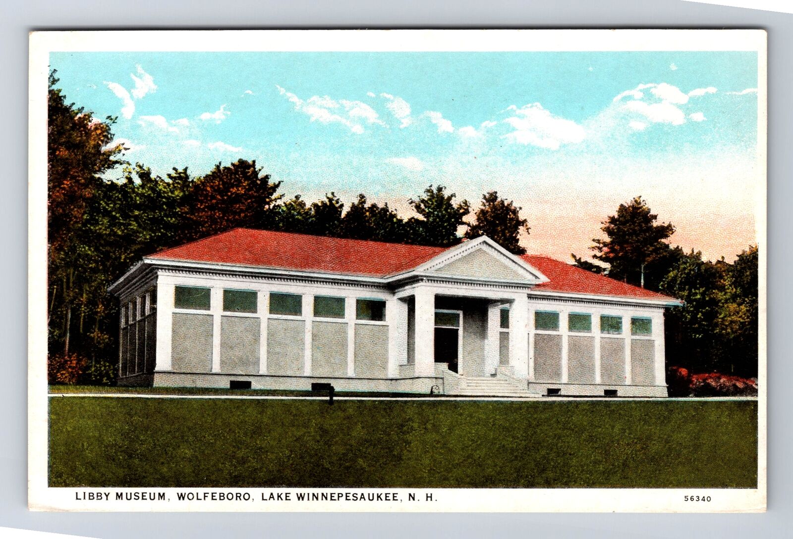Lake Winnipesaukee NH-New Hampshire, Wolfeboro Libby Museum Vintage Postcard