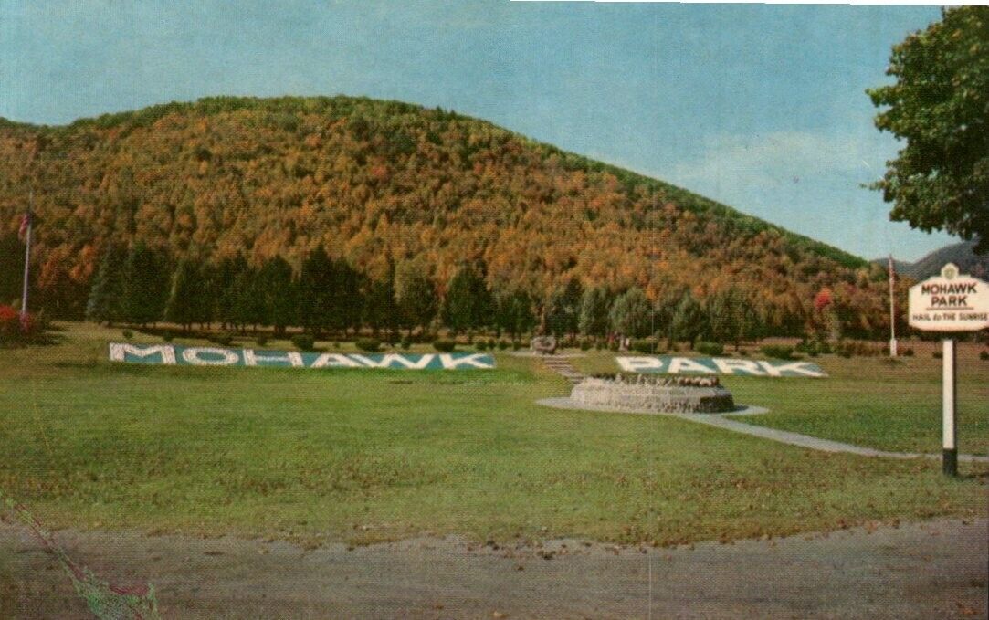 Postcard - Indian on the Trail & Wishing Well, Mohawk Trail, Massachusetts 0560