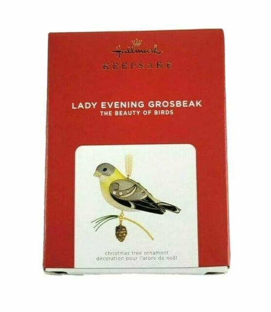 Hallmark The Beauty of Birds Lady Evening Grosbeak 2021 Ornament