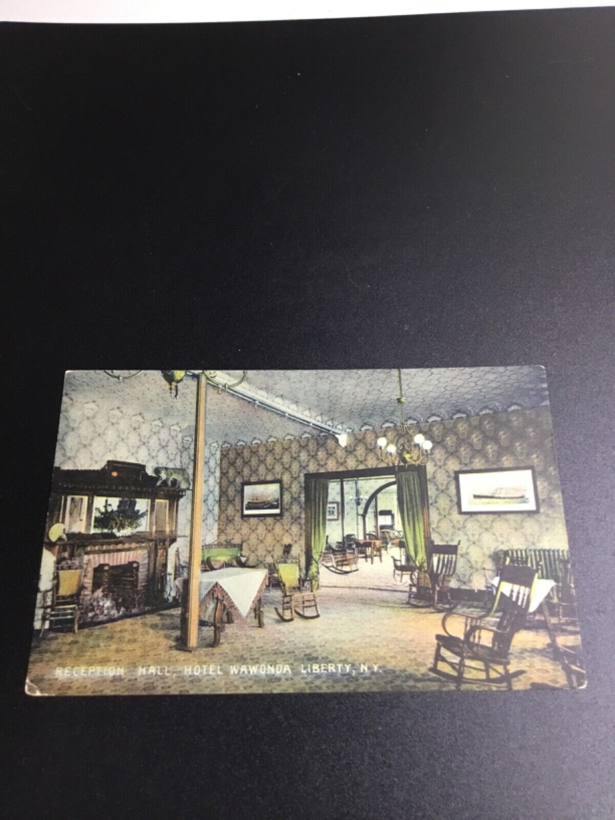 1910 Liberty, NY Postcard - Hotel Wawonda Reception Hall