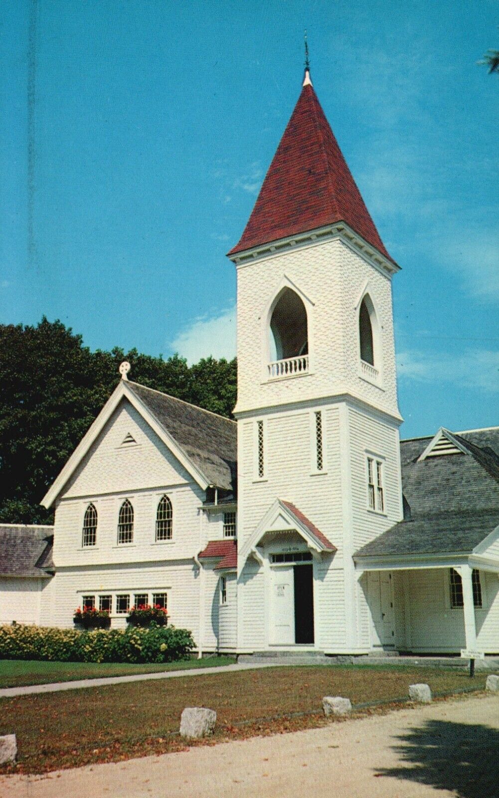 Postcard NH North Conway Congregational Church 1959 Chrome Vintage PC f642
